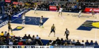 神来之笔！哈利伯顿中投被帽 内史密斯起飞空中将球压哨抛进篮筐